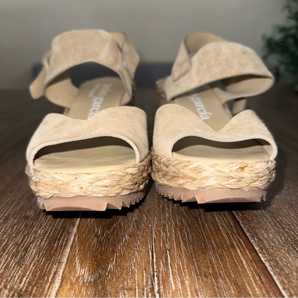 Pedro Garcia Tan Wedge Espadrilles Women’s 38 SIMPLE ‘SNEAKER’ SANDAL Tan Suede - Picture 4 of 8